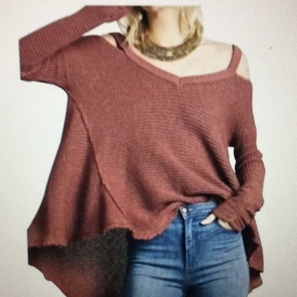 Free People cold shoulder sweater - Picture 1 of 10